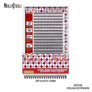 New Show 20Fileiras(400Tuft) Cílios Tufos Sem Nó12P/20P/30P/40P 9-15 MIX Extensão de Cili…