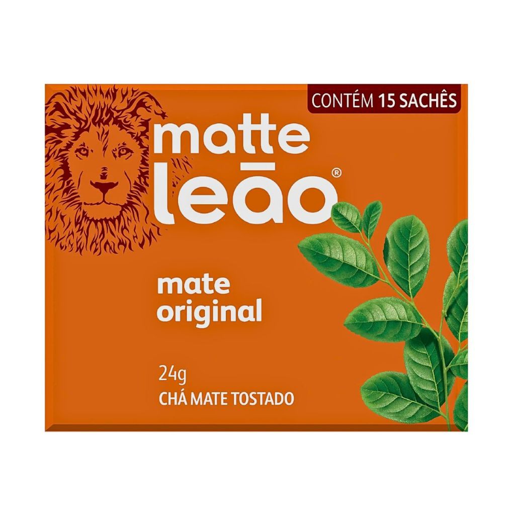 Kit 2un Chá Matte Leão Mate Original 15 Sachês (24g) Natural — imagem 2 de 2