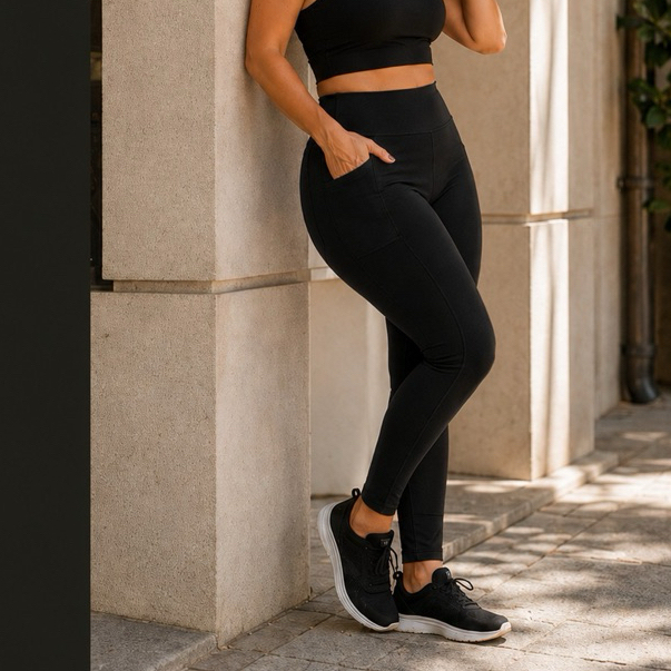 Calça Legging Feminina Cintura Alta Lycra Grossa Zero Transparência Alta Compressão Academia M G GG