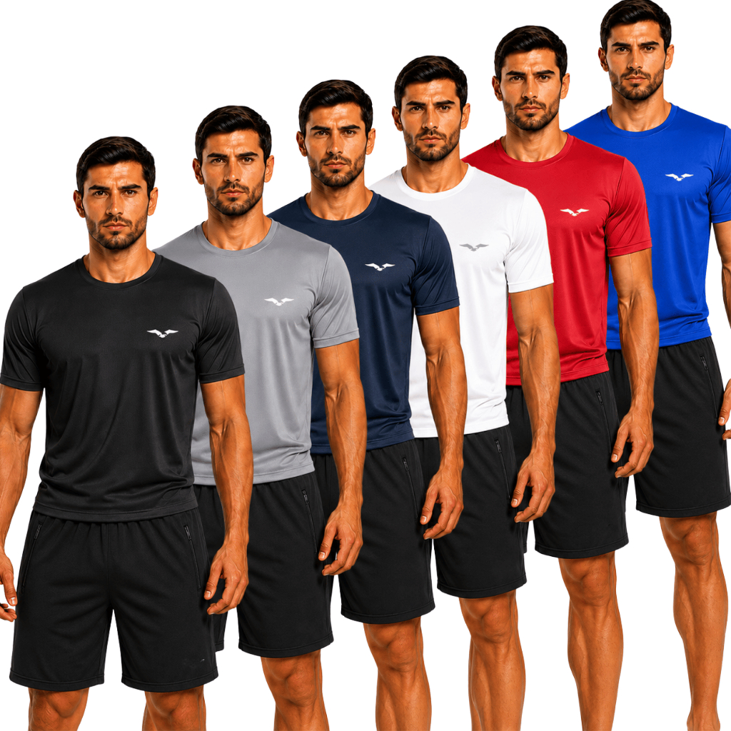 Kit 3 4 ou 6 Camiseta Masculina Dry Fit Proteção UV Respirável Esportiva Academia Corrida Treino Fitness