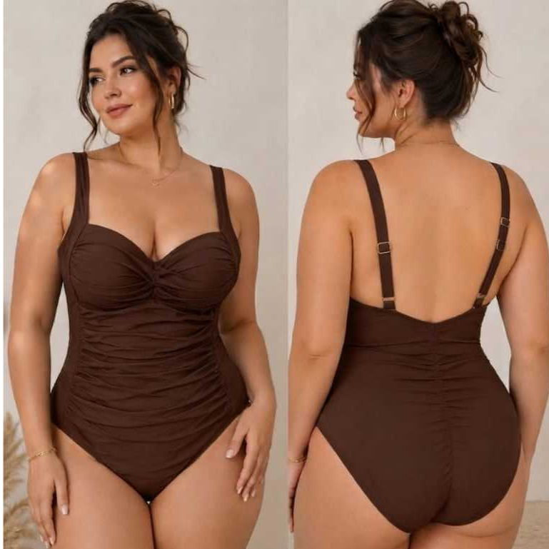 Maiô Plus Size Importado com Proteção UV: Elegância, Conforto e Estilo do 46 ao 52 nas Cores da Estação!