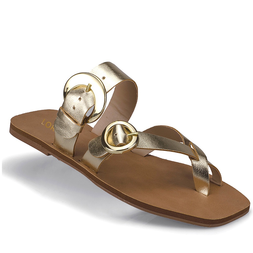 Rasteira Feminina Slide Com Fivelas Metalizadas 343
