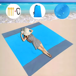 Tapete de Praia Impermeável 210 x 140 cm A Prova de D'água Resistente Piquenique Acampamento Tenda Para Familia Amigos