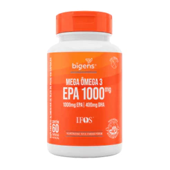 BIGENS MEGA ÔMEGA 3 EPA 1000MG, DHA 400MG IFOS (SEM VITAMINA E NA FÓRMULA) 60 CAPS