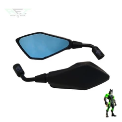 Par Retrovisor Espelho AZUL Modelo Z400 Rosca Honda Fixo Haste curta Esportivo (NAO E MINI)
