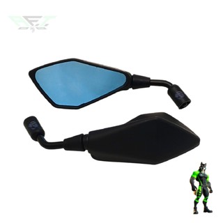 Par Retrovisor Espelho AZUL Modelo Z400 Rosca Honda Fixo Haste curta Esportivo (NAO E MINI)