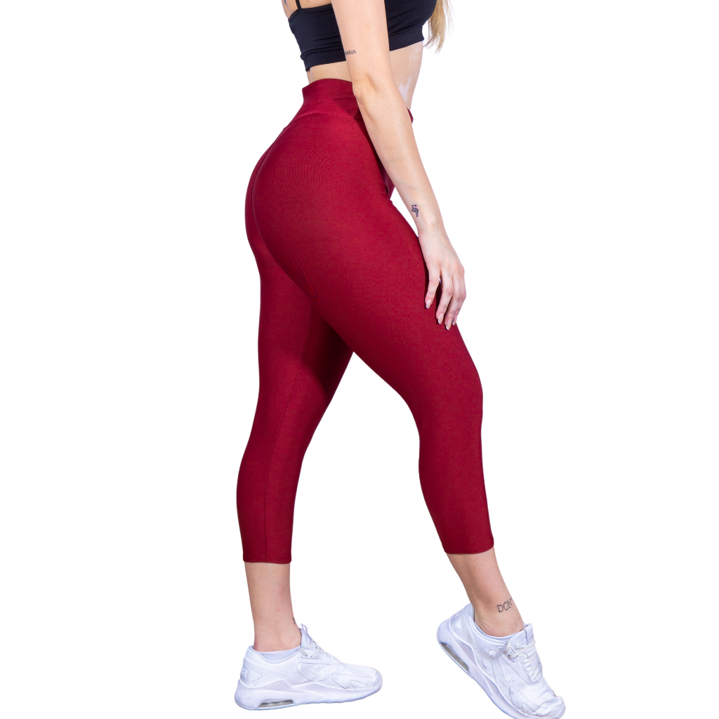Calça Legging Corsário Feminina Cintura Alta Academia Fitness