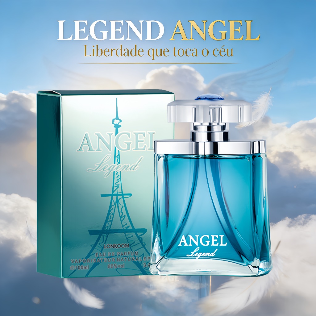 Lonkoom Legend Angel fragrância floral e amadeirada EDP Feminino Elegante e Charmoso Para Festas