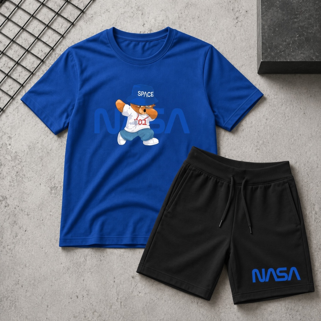 Conjunto Menino Infantil Camiseta e Bermuda Roupa de Verão Confortável e Estilosa criança