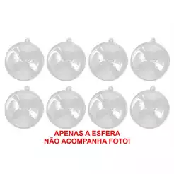 Bolinhas de Natal porta fotos - Bola Esfera Acrílico 6,5 - Bola Personalizavél para arvore de natal