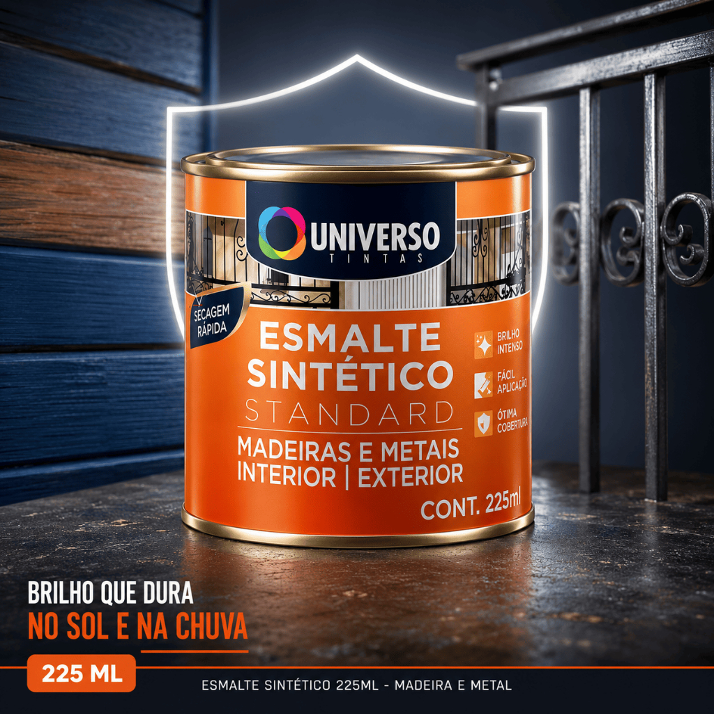 Tinta Esmalte Sintetico 225ml Universo Standard Brilhante Madeira Ferro Portao Grade Movel Retoque