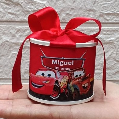 Kit Tubolata Personalizada Carros Lembrancinhas / chá de bebê/ revelação/ batizado/ maternidade/ aniversário 5x6