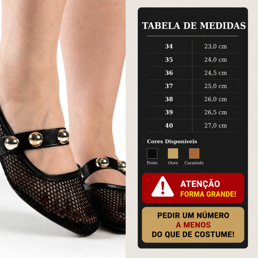 Sapatilha Feminina Tela Transparente Boneca Fivela Enfeite Dourado Elegante · foto 2