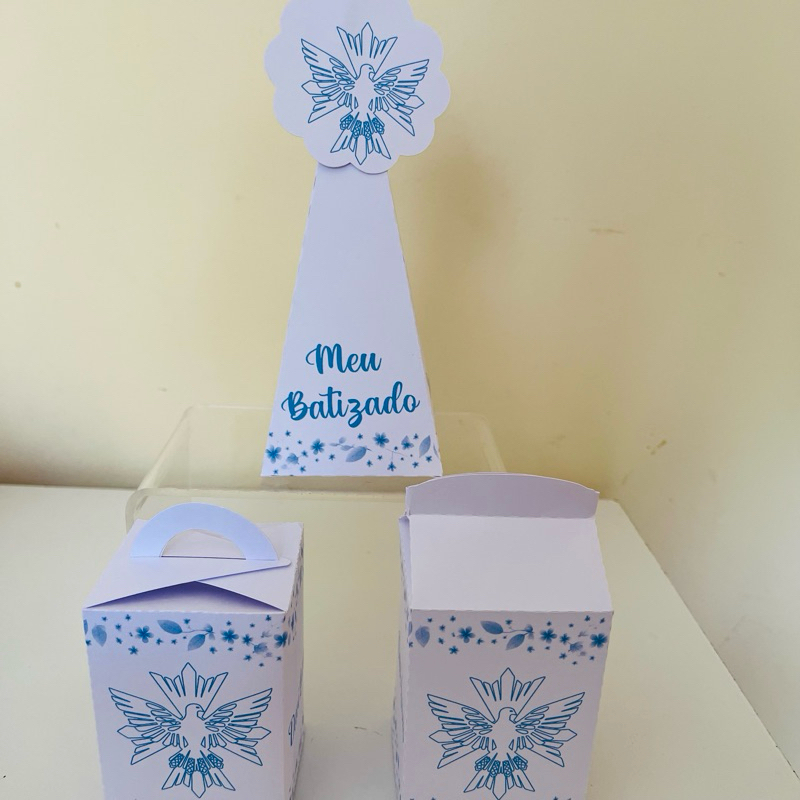 Envio Rápido kit 15 Caixas Lembrancinhas Batismo Cris Kit Montagem Fácil Primeira Eucaristia Menina