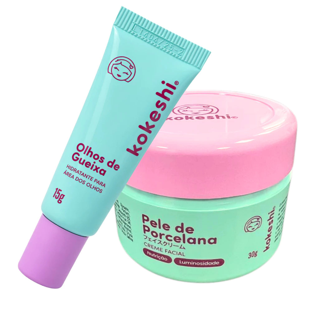 Kit Renovadores Faciais Kokeshi Pele Porcelana + Olhos Gueixa – cuidados faciais completos para rotina de beleza