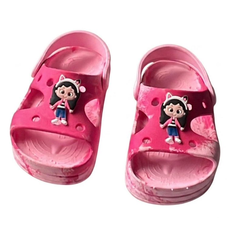 Sandália papete Gaby Casa Magica Rosa Menina com Enfeite Personagem  Babuche Confortável Leve para Criança