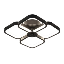 Plafon LED Moderno Lustre Luminária Sobrepor Teto Quarto Sala Preto Bivolt 28W Elegante