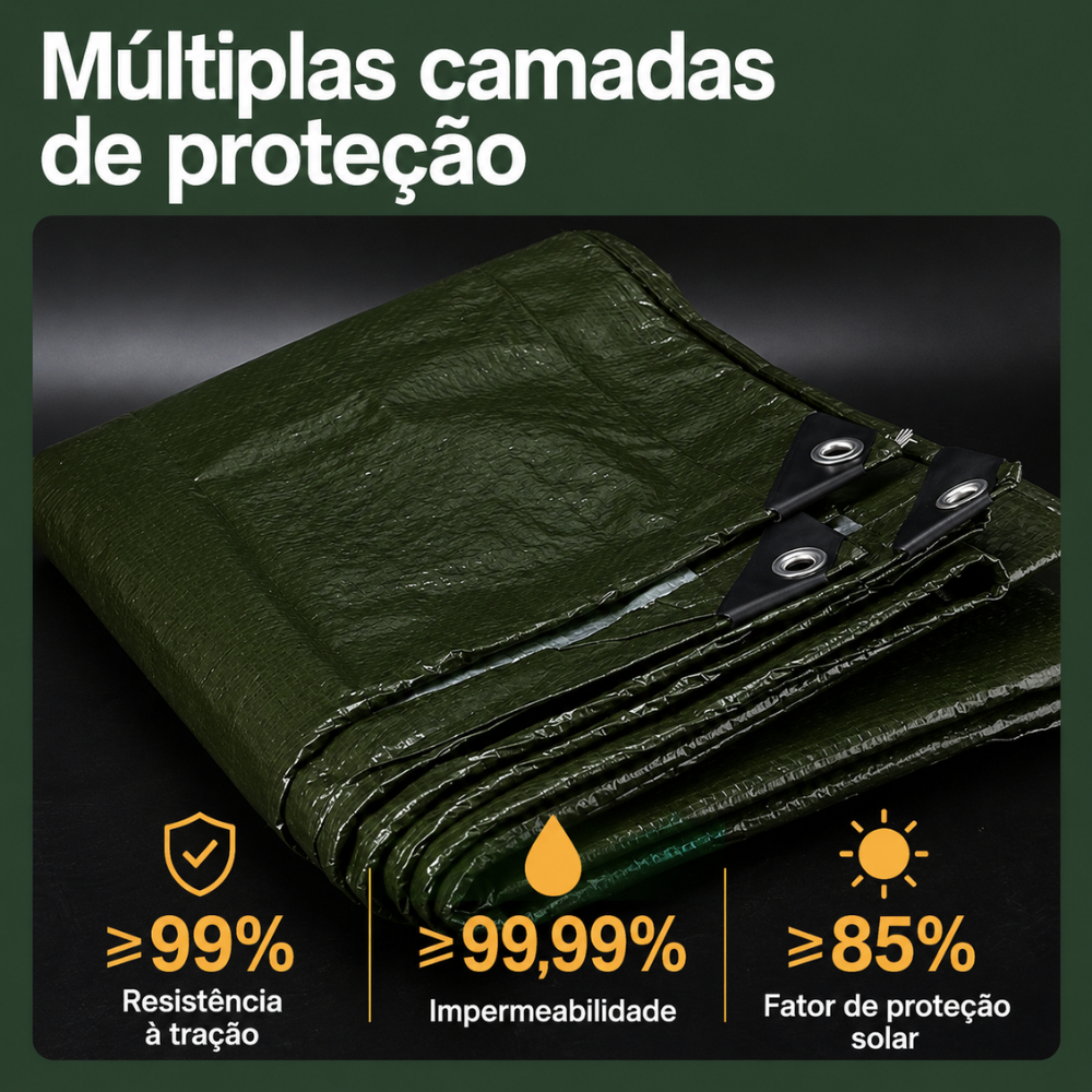 Lona Plastica Blackout Reforçada Impermeável Cobertura Carreta Carga Deli — imagem 2 de 2