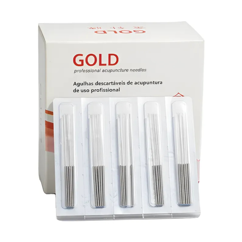 Agulha Acupuntura 25x30 1000 Un Pcte Gold