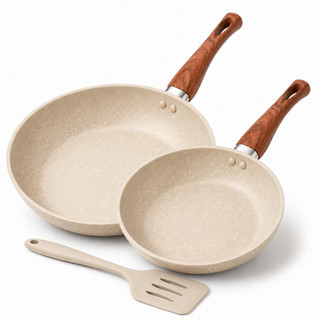Kit 2 Frigideiras Cerâmica Antiaderente Indução 20/24cm + Espátula Brinde