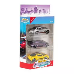 Carrinho Crazy Cars Com 3 1:64 AleatórioTgcz003