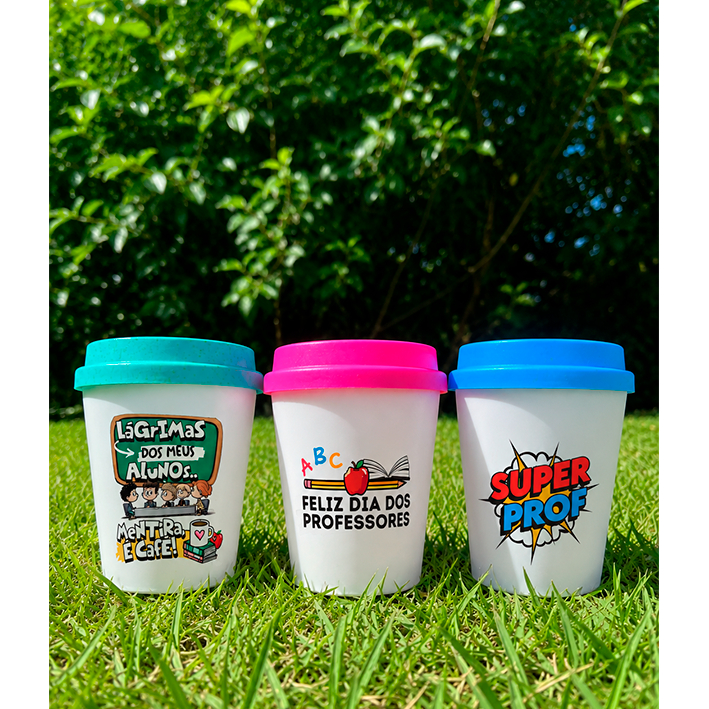 Kit 10 Copos mini eco 250ml Dia dos Professores