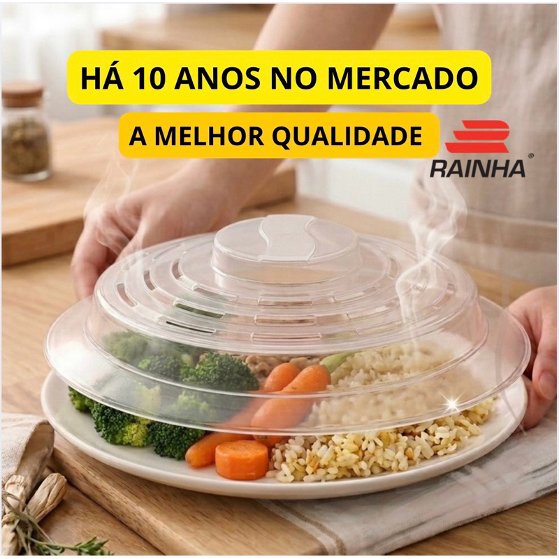 Tampa de Microondas Protetora de alimentos de Plástico
