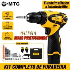 Parafusadeira/Furadeira de Impacto 24 Peças 2 Baterias15Vcom Maleta