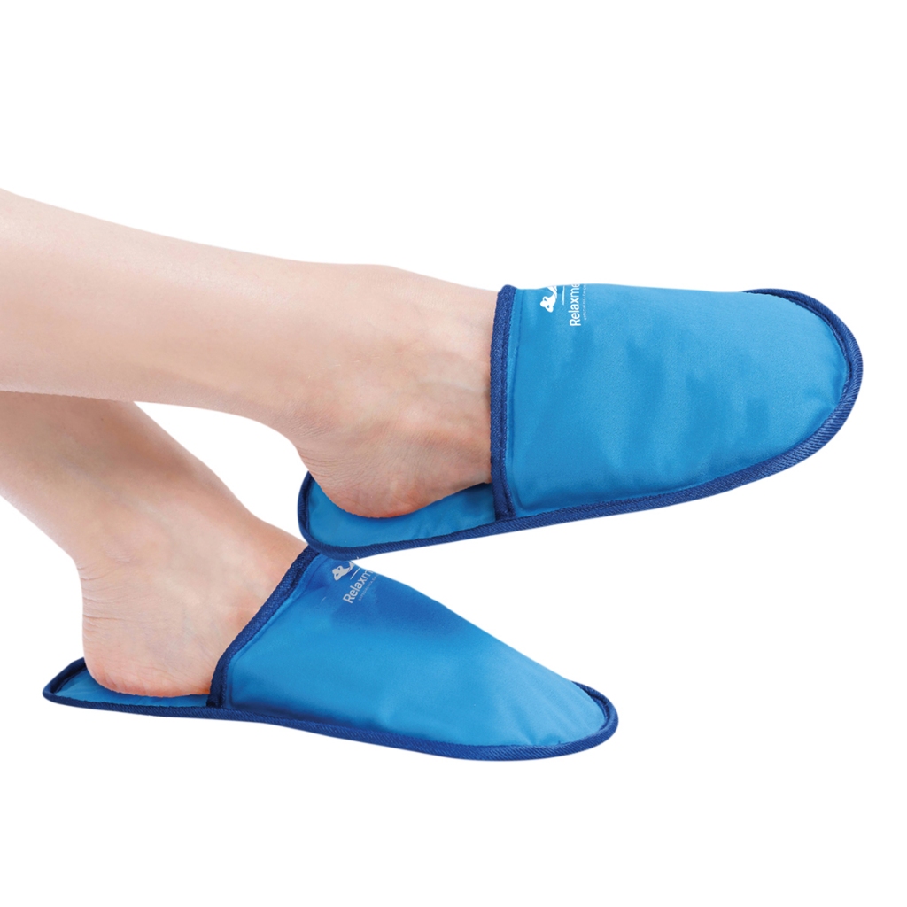 Pantufa Gel Térmica Compressa Quente Frio Dor Pés Relaxmedic