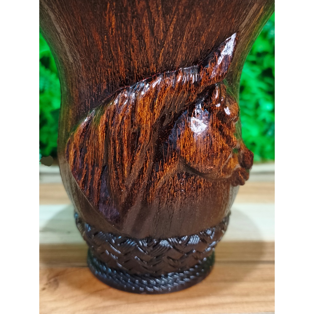 Cuia De Chimarrão Porongo Cavalo 3d Bocal Alumínio Artesanal — imagem 2 de 2