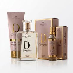 Kit Feminino Premium D by Denise Lemos: Perfume 100ml e 15ml + Hidratante Amakha Paris | Floral Dia