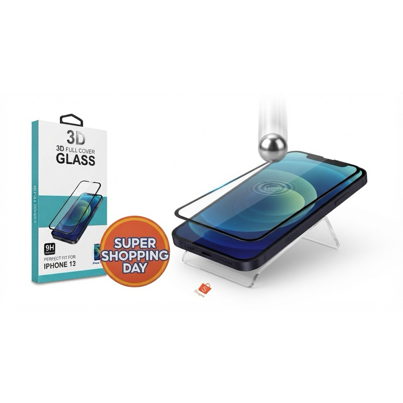 kit 3 Peliculas 3D de Vidro Iphone 13 / 13 Pro