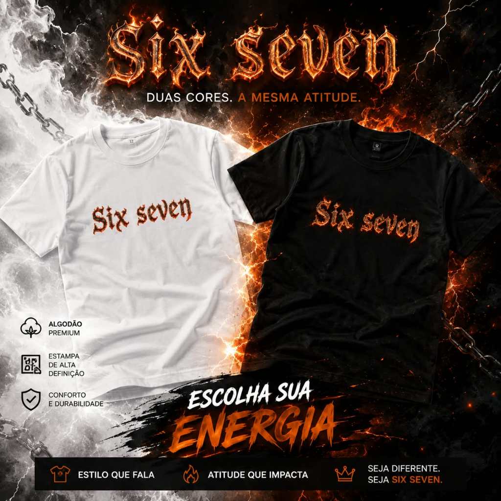 Kit 2 camisetas six seven infantil tamanho 12 oversized 100% algodão streetwear camisa meme moda infantil