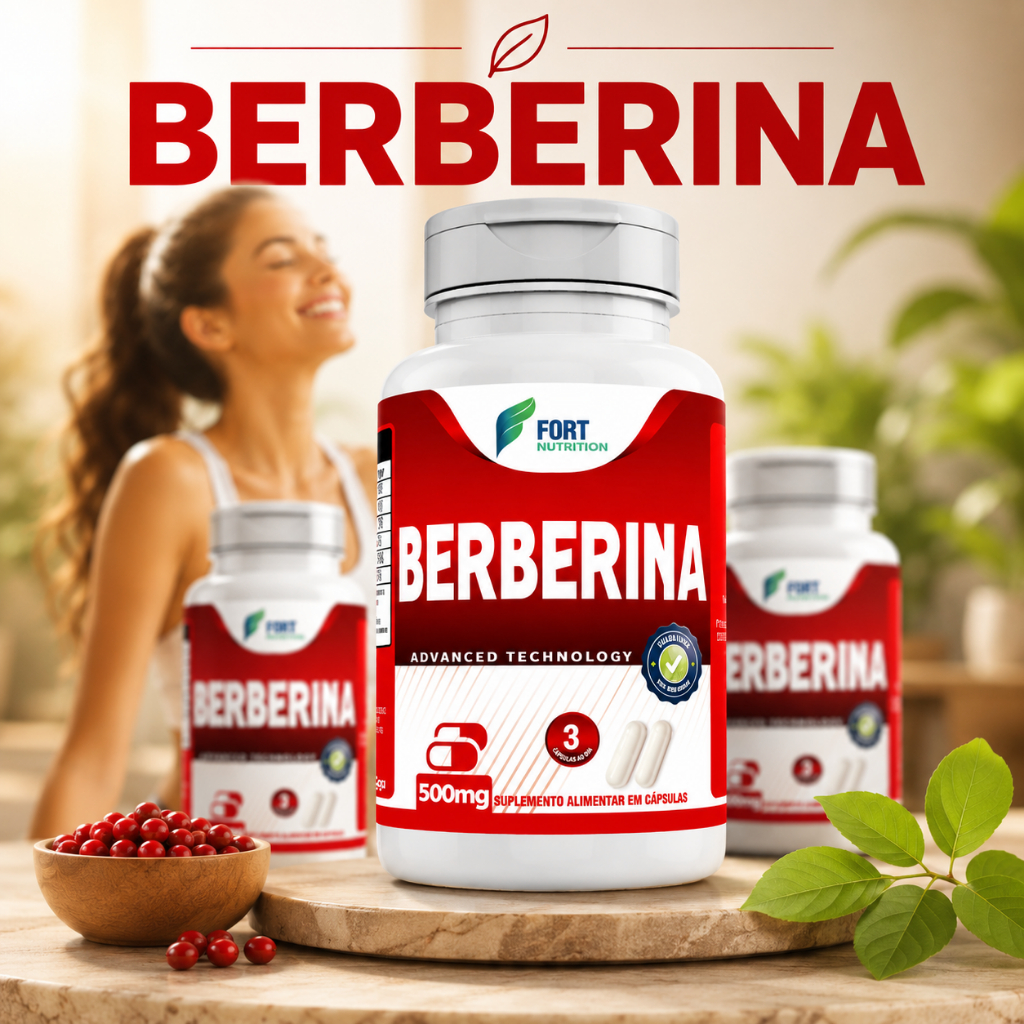 BERBERINA 500mg Concentrada 120 Cápsulas Premium | Envio Imediato | Equilíbrio Metabólico | Controle de Glicemia