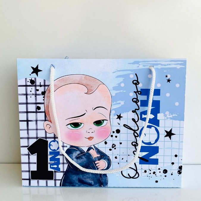 Sacolinha O Poderoso Chefinho  Surpresa Personalizada lembrancinha de Aniversário O Poderoso Chefinho Festa Infantil