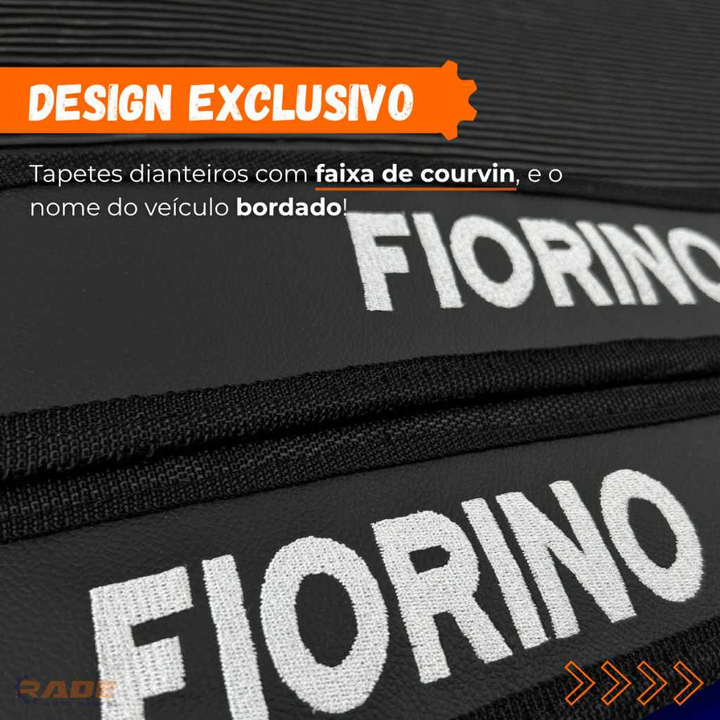 Jogo de Tapete Emborrachado para Fiorino 2014 a 2025 Kit Automotivo Impermeavel — imagem 2 de 2