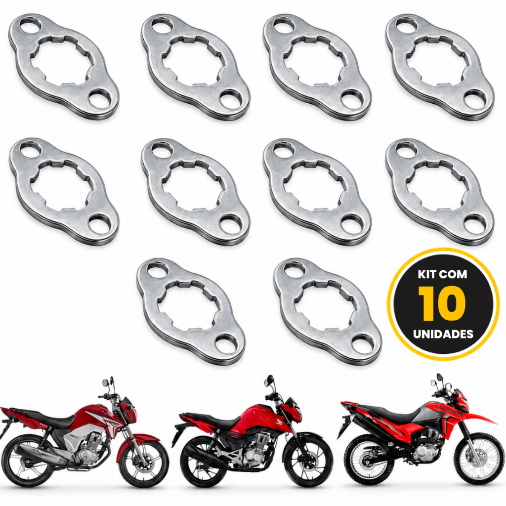 Kit 10 Trava Pinhão Honda CG 125 150 Titan Fan CBX 200 Strada XLX 250 Wester WT216 Zincada