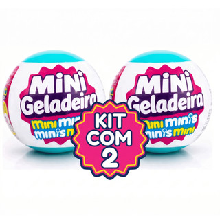 Kit com Bolas Surpresas Com Acessórios Mini Geladeira Mini Minis