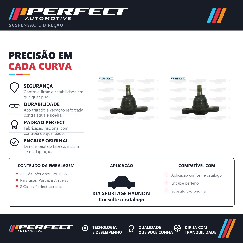 Par Pivo De Suspensão KIA SPORTAGE HYUNDAI TUCSON – Perfect PVI1036