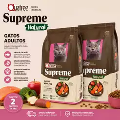 Kit Com 2 Rações Quatree Supreme Gatos Adultos 1kg Cada