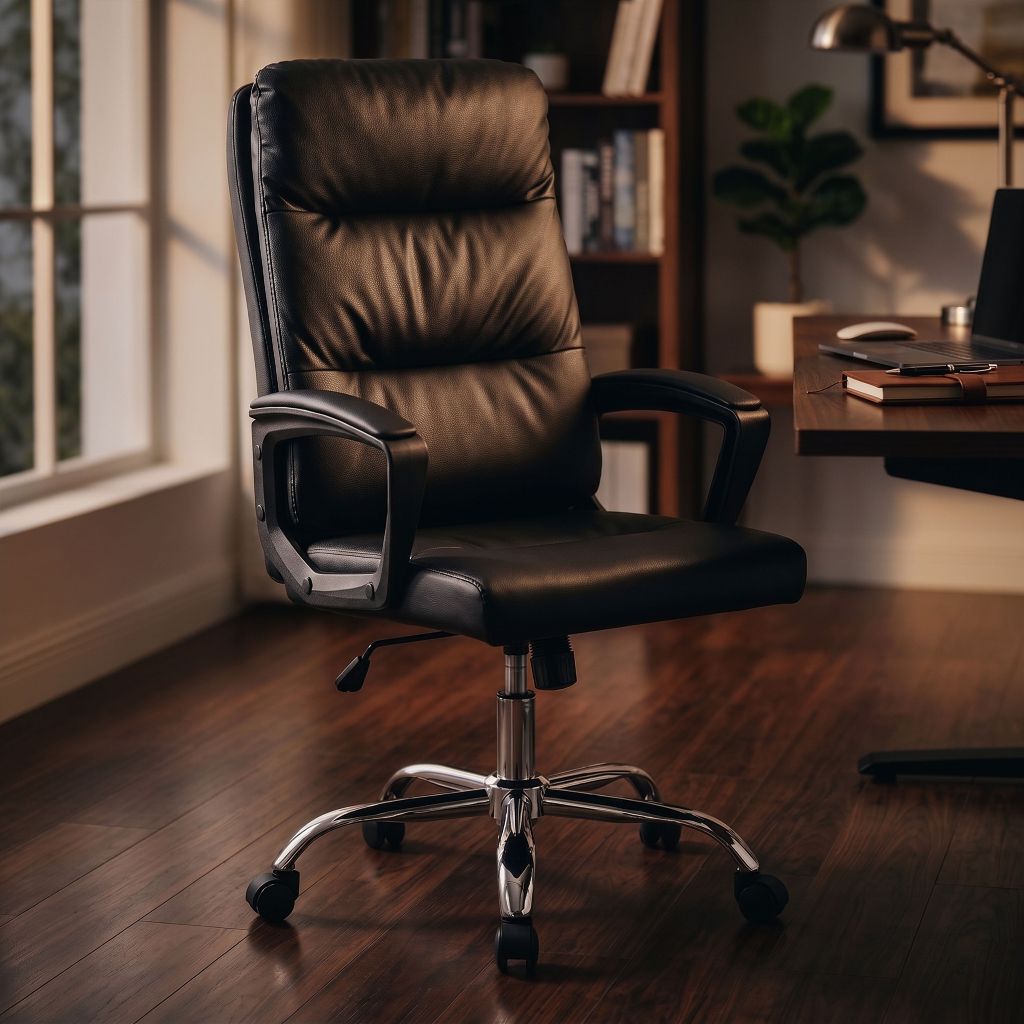 Cadeira de Escritório Ergonômica Giratória Relax Estofada Suporte 120kg Aura Jogos