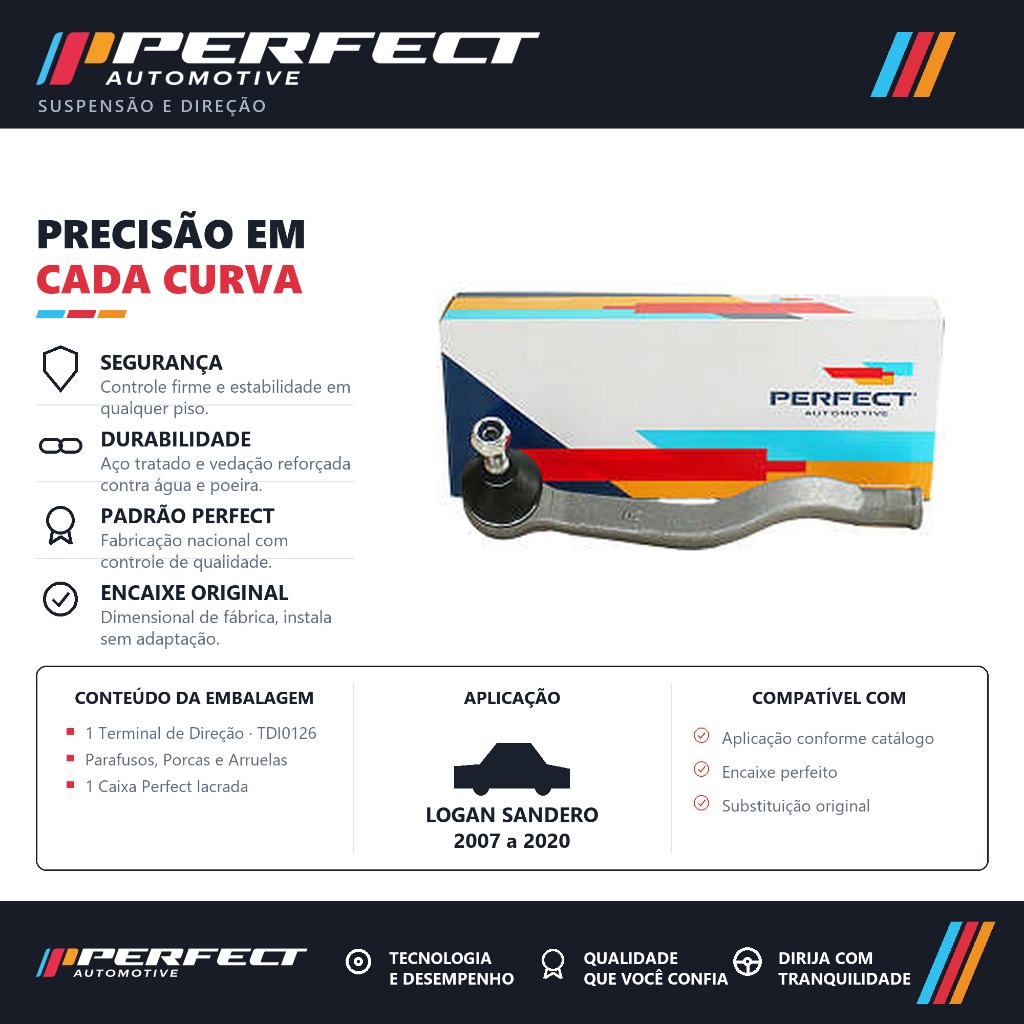 Terminal Direção Direito Logan Sandero 2007 a 2020 – PERFECT TDI0126