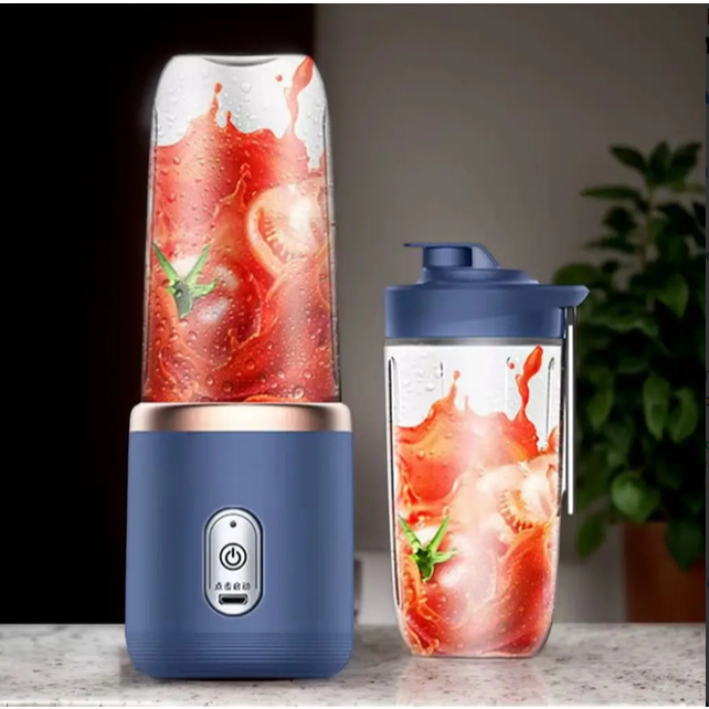 Mini Liquidificador Portátil De Suco De Alimentos Misturador Leite Smoothie 400ML 6 Lâminas Espremedor Elétrico