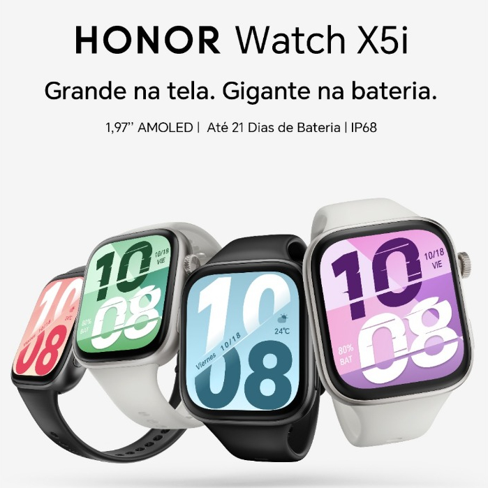 Relógio Smartwatch Honor Choice X5i Tela Amoled 1.97 Com Bluetooth Bateria 420 mAh Original