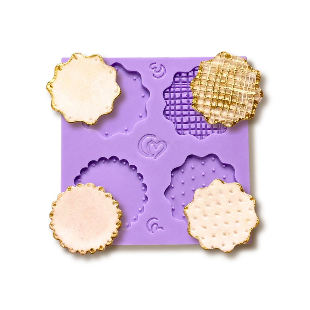 F1856 MOLDE DE SILICONE ESCALOPE / BASE CONFEITARIA BISCUIT