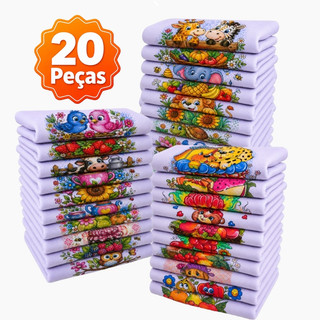 Pano De Prato Kit 20 Gigante 45x85cm Atacado Algodão Estampado