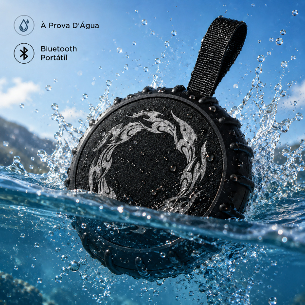 Caixa de Som Bluetooth Portátil 15W LED RGB TWS IPX6 USB TF AUX Recarregável para Praia Festa ECOODA BT688