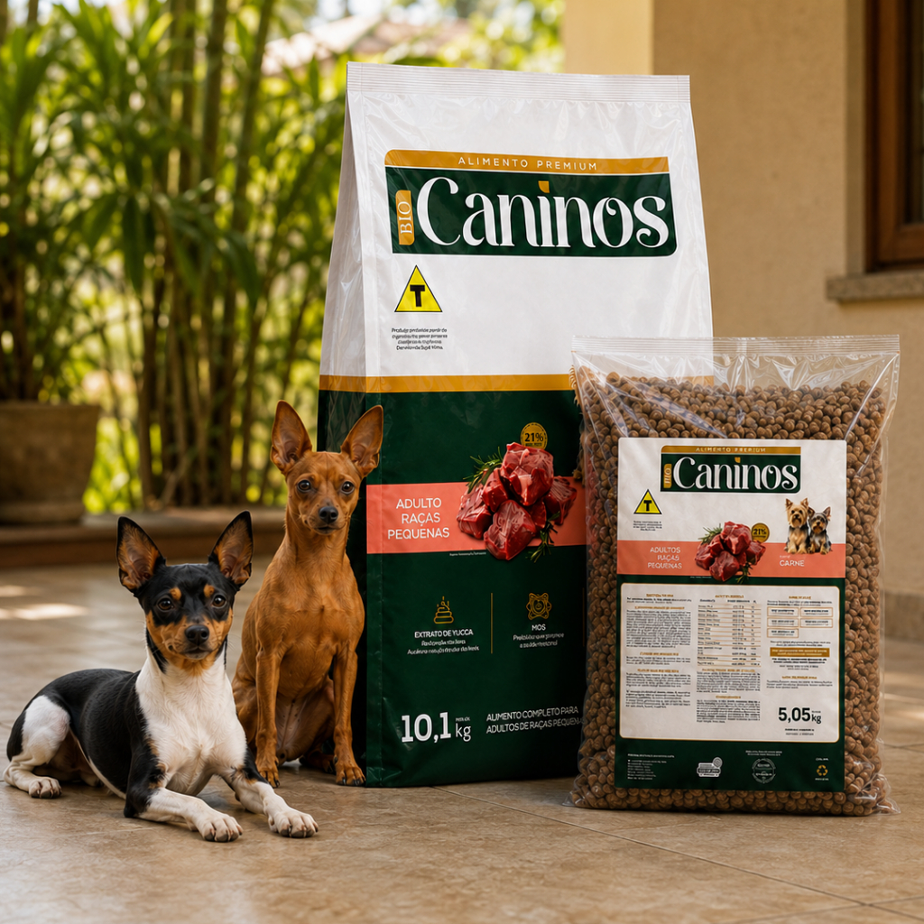 Ração para Cachorro Adulto Caninos Raças Pequenas 5kg 10kg Premium Sabor Carne 21% Proteína