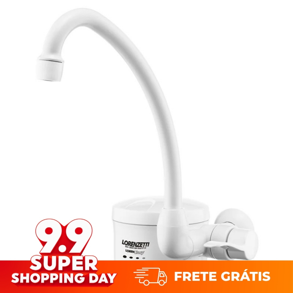 Torneira Elétrica Lorenzetti Loren Easy Água Quente Cozinha Banheiro 127V
