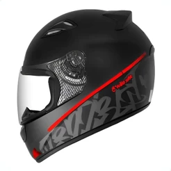 CAPACETE EBF SPARK BLACK EDITION 3 PRETO VERMELHO FOSCO